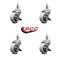 Service Caster 2 Inch Thermoplastic Wheel 7/8 Grip Ring Stem Caster Set with Brakes, 4PK SCC-GR05S210-TPRS-SLB-71678-4 - alternate 1